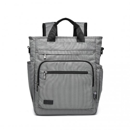 Kono Durable Waterproof Multi Men’s Backpack & Shoulder Bag - Grey | EM2137 - BEYRUN