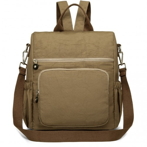 EH2107 - Kono Multi Way Anti-theft Waterproof Backpack Shoulder Bag - Khaki | Stylish & Versatile - BEYRUN