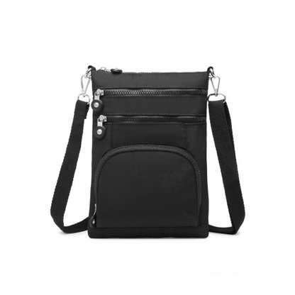 Kono Casual Multi Pocket RFID Blocking Crossbody Bag - Black | Secure & Stylish - BEYRUN