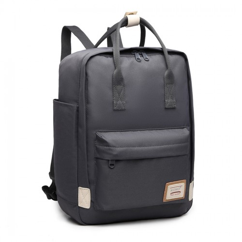 EB2017 - Kono Large Polyester Laptop Backpack - Grey - BEYRUN