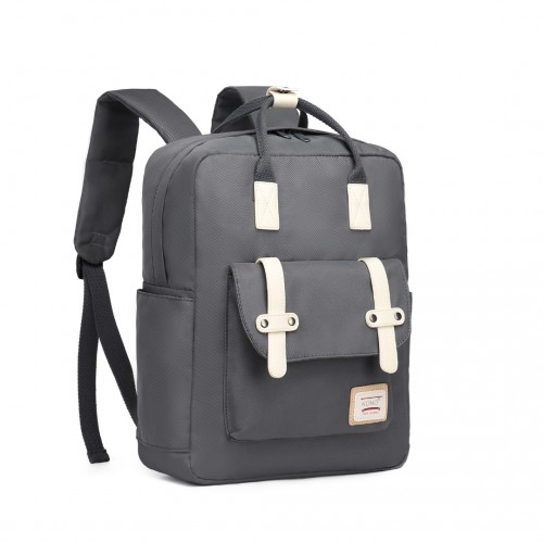 Kono Lightweight Casual Daypack Travel Backpack - Grey - BEYRUN