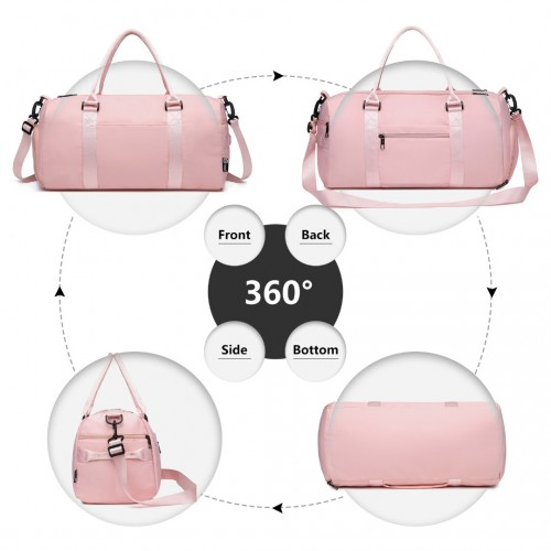 Kono Multi Waterproof Gym Bag Carry On Weekend Bag - Pink | Large Capacity, Versatile & Stylish Travel Companion - BEYRUN