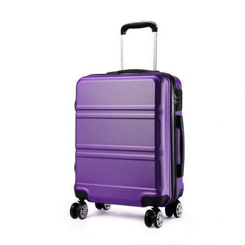 Kono ABS 24-Inch Durable & Stylish Purple Suitcase with TSA Lock & 360° Swivel Wheels - BEYRUN