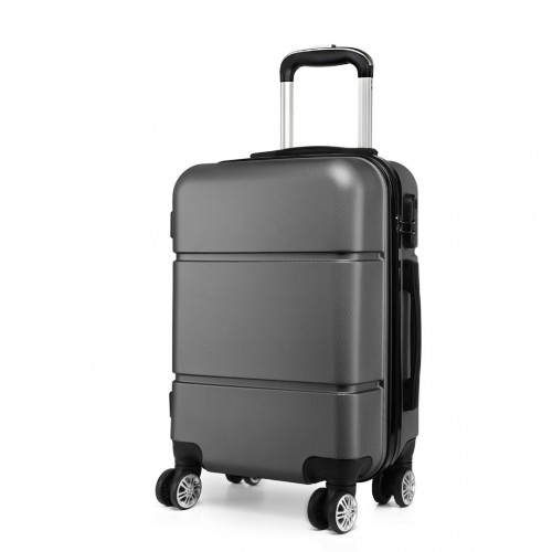 Kono Hard Shell ABS Carry On Suitcase 20 Inch - Grey | Light, Durable, Secure - BEYRUN