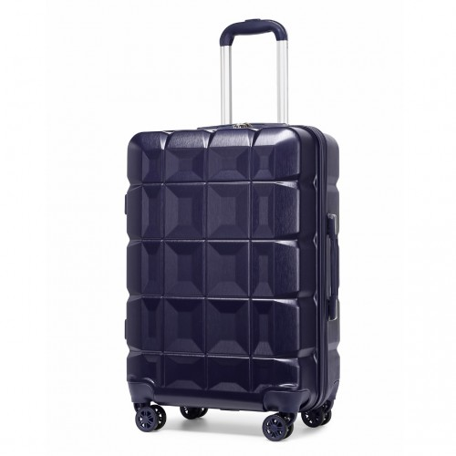 Kono 28 Inch Lightweight Hard Shell ABS Suitcase With TSA Lock - Navy - BEYRUN