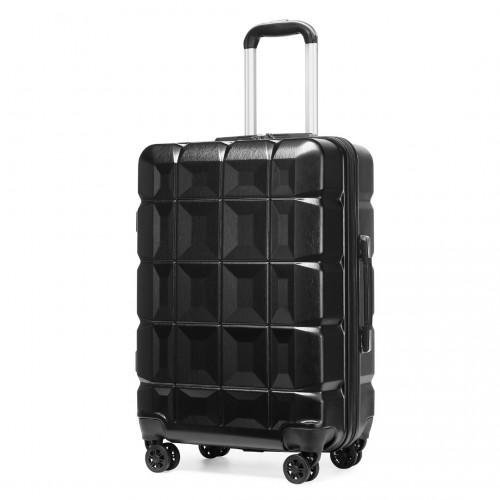 Kono 28 Inch Lightweight Hard Shell ABS Suitcase With TSA Lock - Black - Durable, Secure & Stylish Travel Companion - BEYRUN