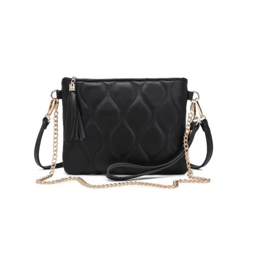 Miss Lulu Small PU Leather Soft Crossbody Bag - Black | Elegant & Versatile Accessory - BEYRUN