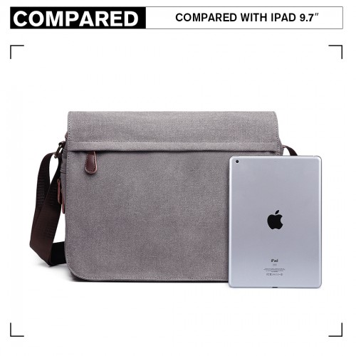 Kono Classic Expanding Messenger Bag - Grey | Versatile & Stylish Laptop Bag - BEYRUN