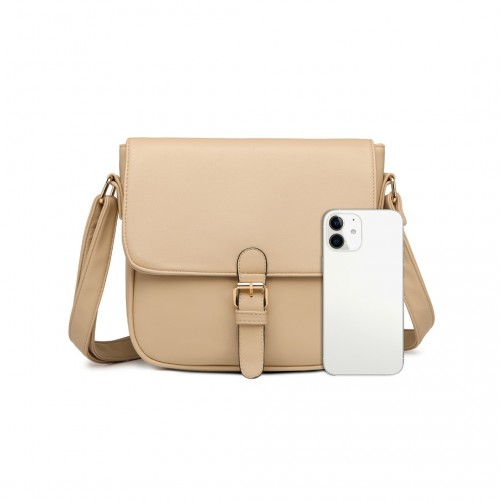 Miss Lulu Classic Cross Body Shoulder Bag - Khaki | Stylish & Practical Everyday Bag - BEYRUN