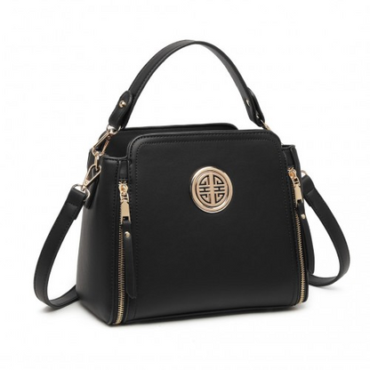 Miss Lulu Leather Look Practical Crossbody Bag - Black | Versatile & Stylish Handbag - BEYRUN