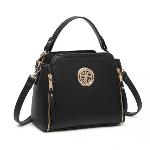 Miss Lulu Leather Look Practical Crossbody Bag - Black | Versatile & Stylish Handbag - BEYRUN