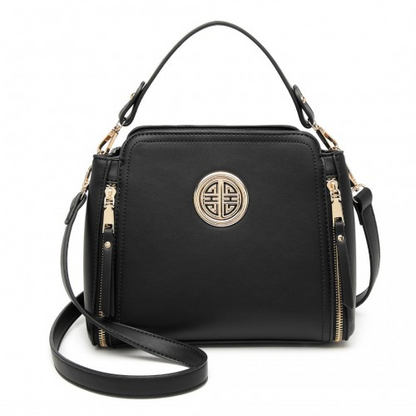 Miss Lulu Leather Look Practical Crossbody Bag - Black | Versatile & Stylish Handbag - BEYRUN