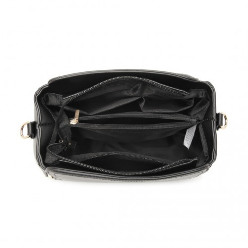 Miss Lulu Leather Look Practical Crossbody Bag - Black | Versatile & Stylish Handbag - BEYRUN