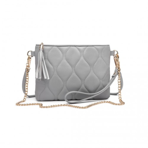 Miss Lulu Small PU Leather Soft Crossbody Bag - Grey | Elegant & Versatile Handbag - BEYRUN