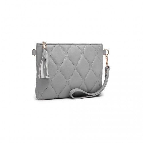 Miss Lulu Small PU Leather Soft Crossbody Bag - Grey | Elegant & Versatile Handbag - BEYRUN