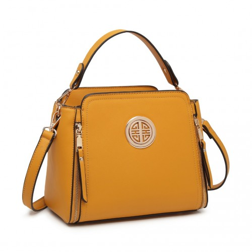 Miss Lulu Yellow Leather Look Crossbody Bag – Versatile, Stylish & Durable Handbag - BEYRUN