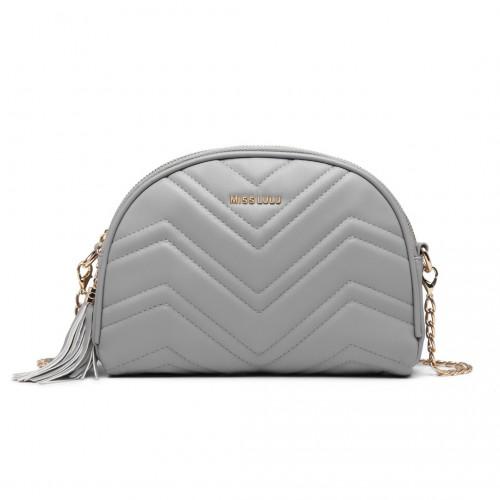 Miss Lulu Trendy Tassel Crossbody Bag - Grey | Stylish & Functional Women's Handbag - BEYRUN