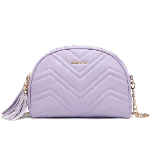 Miss Lulu Trendy Tassel Crossbody Bag - Purple | Fashionable & Functional Women's Handbag - BEYRUN