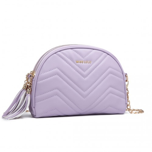 Miss Lulu Trendy Tassel Crossbody Bag - Purple | Fashionable & Functional Women's Handbag - BEYRUN