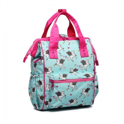 LB6896 - Miss Lulu Child's Unicorn Backpack with Pencil Case - Blue - BEYRUN