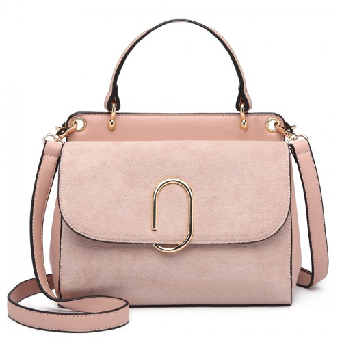 Miss Lulu Stylish Ladies Leather Handbag Shoulder Bag - Elegant Pink Evening Accessory for All Occasions - BEYRUN