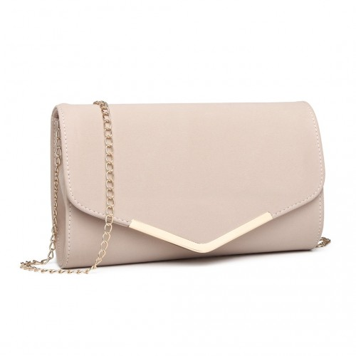 Miss Lulu Leather Look Envelope Clutch Bag in Pink - Sleek & Stylish Evening Essential - BEYRUN