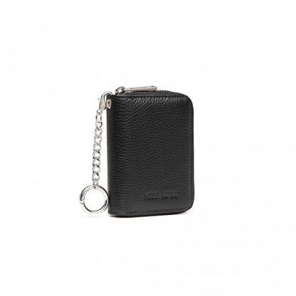 Miss Lulu RFID Blocking Basic Zip Around Wallet - Black | Genuine Leather, Secure & Stylish - BEYRUN