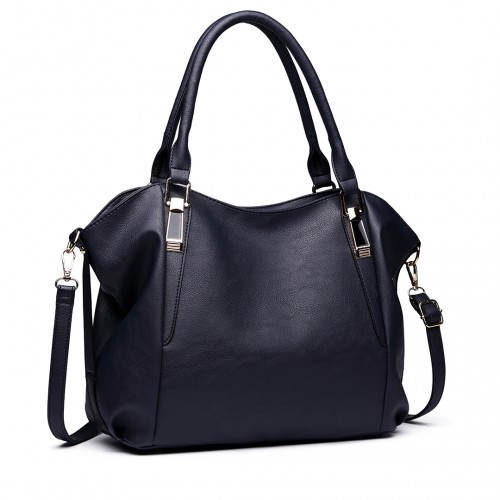 Miss Lulu Soft Leather Elegant Simple Shoulder Bag - Navy | Versatile & Stylish Handbag for Any Occasion - BEYRUN