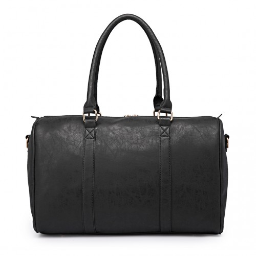 Miss Lulu Leather Look Maternity Changing Shoulder Bag Black - Stylish, Practical, and Durable - BEYRUN