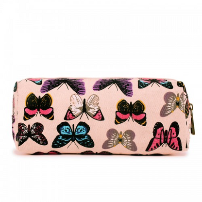 PC-B - Miss Lulu Canvas Pencil Case Butterfly Pink - BEYRUN