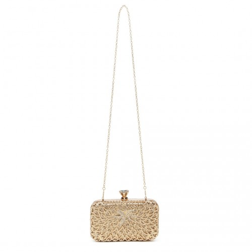 Miss Lulu Sparkling Classical Evening Clutch Purse - Gold - Elegant and Versatile - BEYRUN