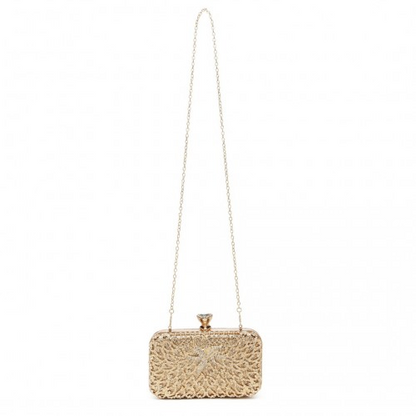 Miss Lulu Sparkling Classical Evening Clutch Purse - Gold - Elegant and Versatile - BEYRUN