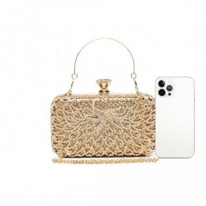 Miss Lulu Sparkling Classical Evening Clutch Purse - Gold - Elegant and Versatile - BEYRUN