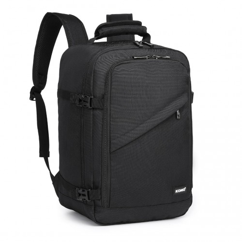 Kono Lightweight Cabin Bag Travel Business Backpack in Black - 20L Capacity, Perfect for Trips & Flights - BEYRUN