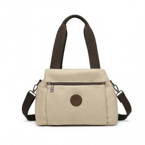 Kono Canvas Multi-Functional Cross Body Bag - Khaki | Stylish & Practical - BEYRUN