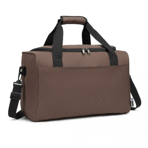 Kono Structured Travel Duffle Bag - Brown | Premium Oxford Cloth | Water Resistant | Perfect for A4 Items & Laptops - BEYRUN