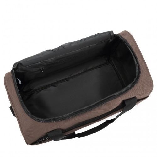 Kono Structured Travel Duffle Bag - Brown | Premium Oxford Cloth | Water Resistant | Perfect for A4 Items & Laptops - BEYRUN