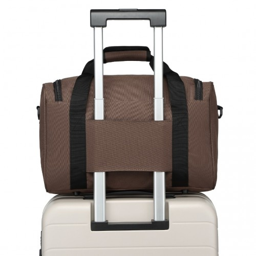 Kono Structured Travel Duffle Bag - Brown | Premium Oxford Cloth | Water Resistant | Perfect for A4 Items & Laptops - BEYRUN