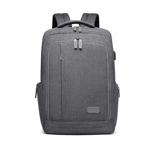 EM2111 - Kono Multi-Compartment Backpack with USB Port - Grey - BEYRUN