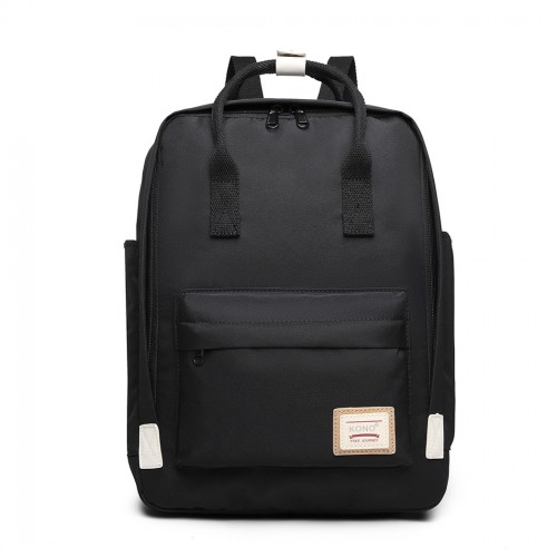 EB2017 - Kono Large Polyester Laptop Backpack - Black - BEYRUN