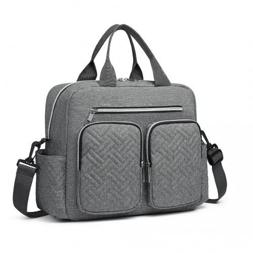 Kono Durable & Functional Changing Tote Bag - Grey | Perfect for On-the-Go Parents - BEYRUN