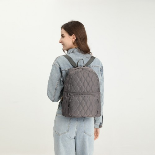 LB2250 - Miss Lulu Casual Lightweight Ladies Backpack - Grey - BEYRUN