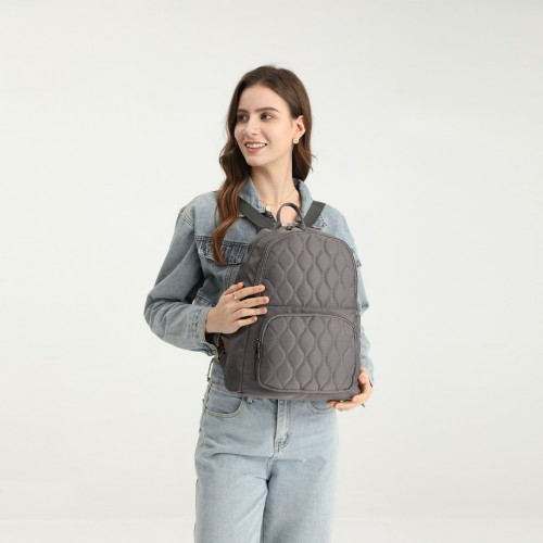 LB2250 - Miss Lulu Casual Lightweight Ladies Backpack - Grey - BEYRUN