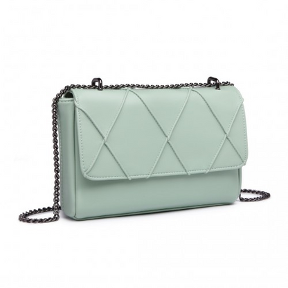 Miss Lulu Rhombus Flap Chain Shoulder Bag - Green | Stylish & Practical - BEYRUN