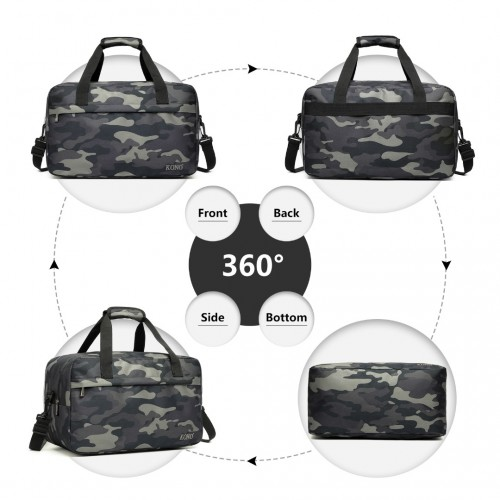 Kono Unisex Camouflage Lightweight Multi-Purpose Sports Travel Duffel Bag - Perfect for Gym, Travel & More - BEYRUN