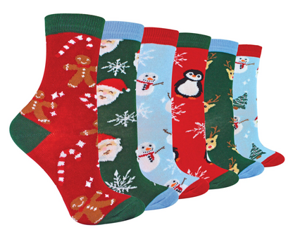 Kids Novelty Christmas Socks with Fun Patterns - Perfect Stocking Stuffers - BEYRUN