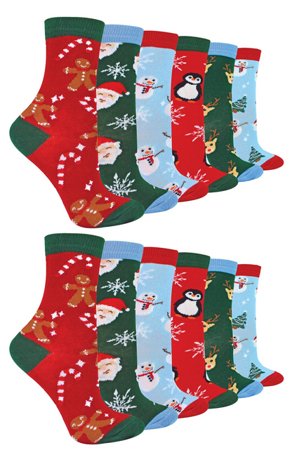 Kids Novelty Christmas Socks with Fun Patterns - Perfect Stocking Stuffers - BEYRUN