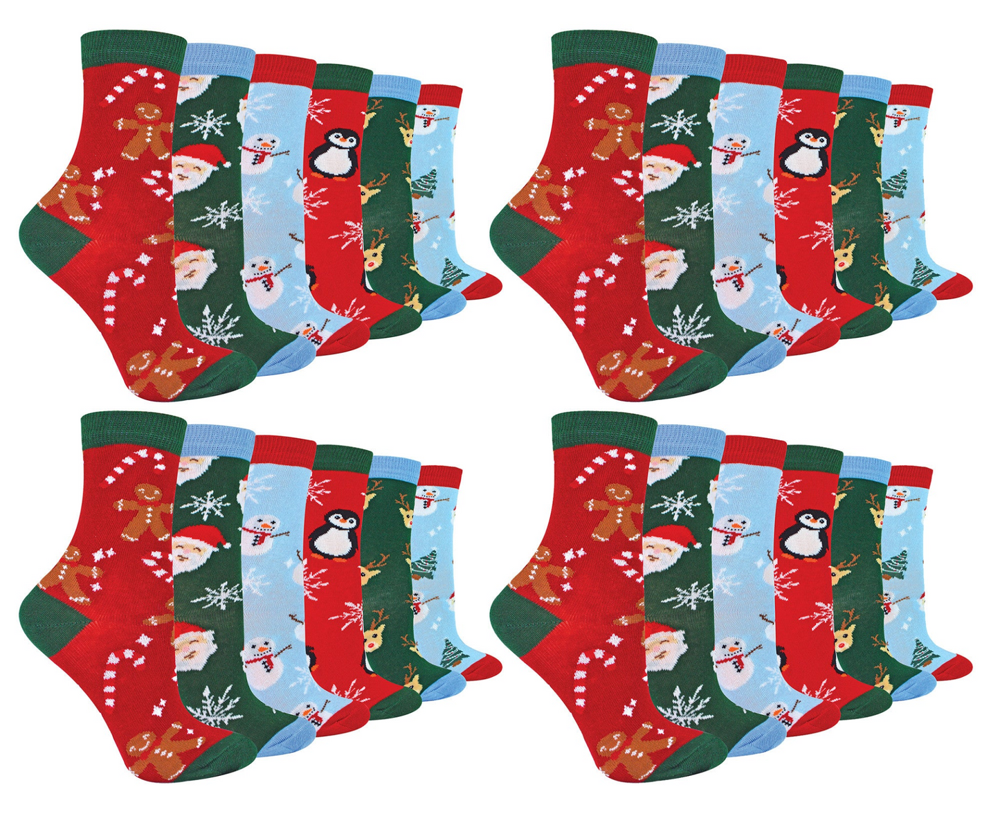 Kids Novelty Christmas Socks with Fun Patterns - Perfect Stocking Stuffers - BEYRUN