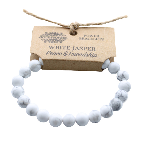 Power Bracelet - White Jasper | Balance Emotions & Enhance Relaxation - BEYRUN