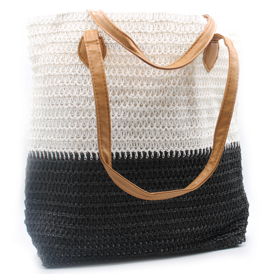 Back to the Bazaar Bag - Black & White | Stylish & Spacious Everyday Bag - BEYRUN